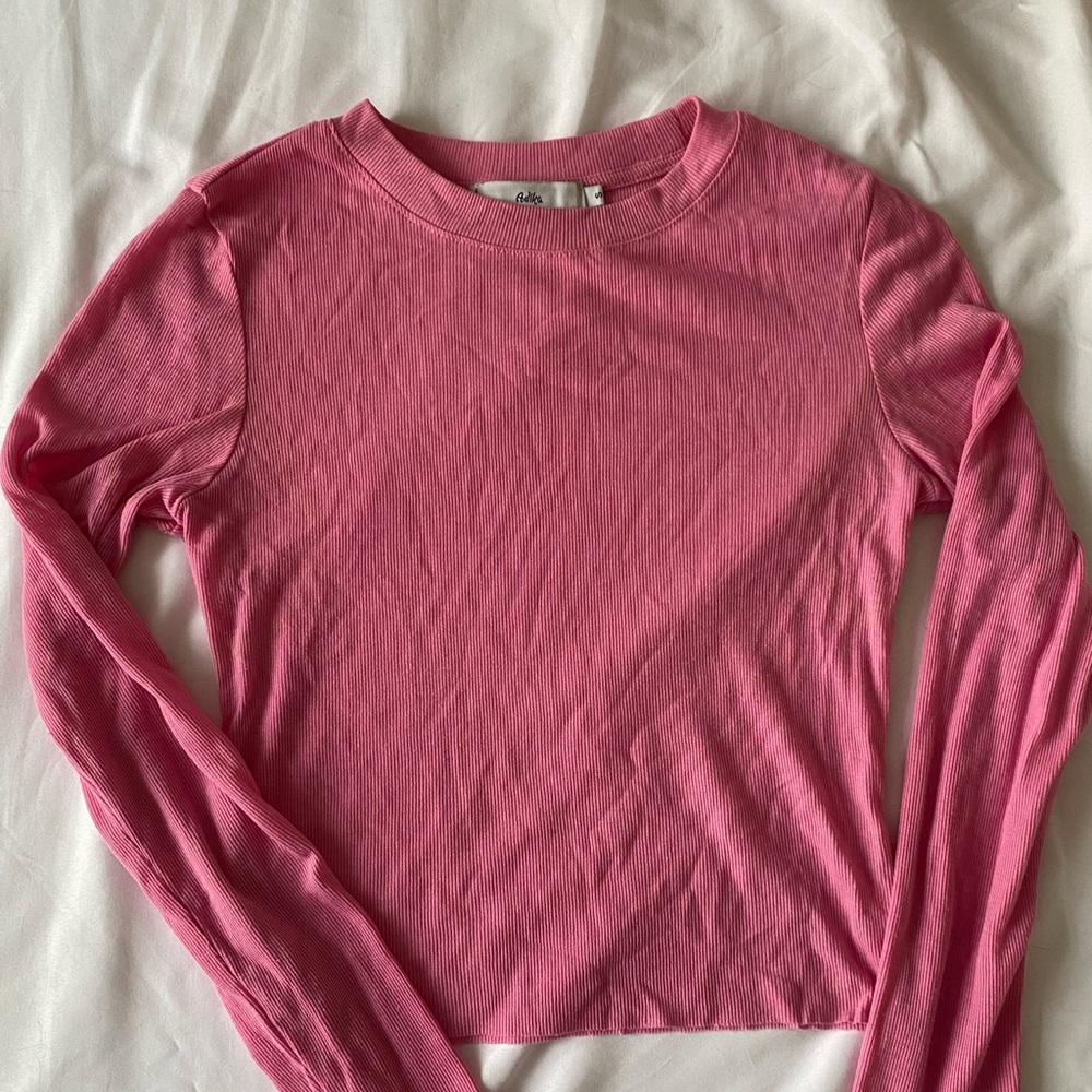 ADIKA Pink Ribbed Long Sleeve Top